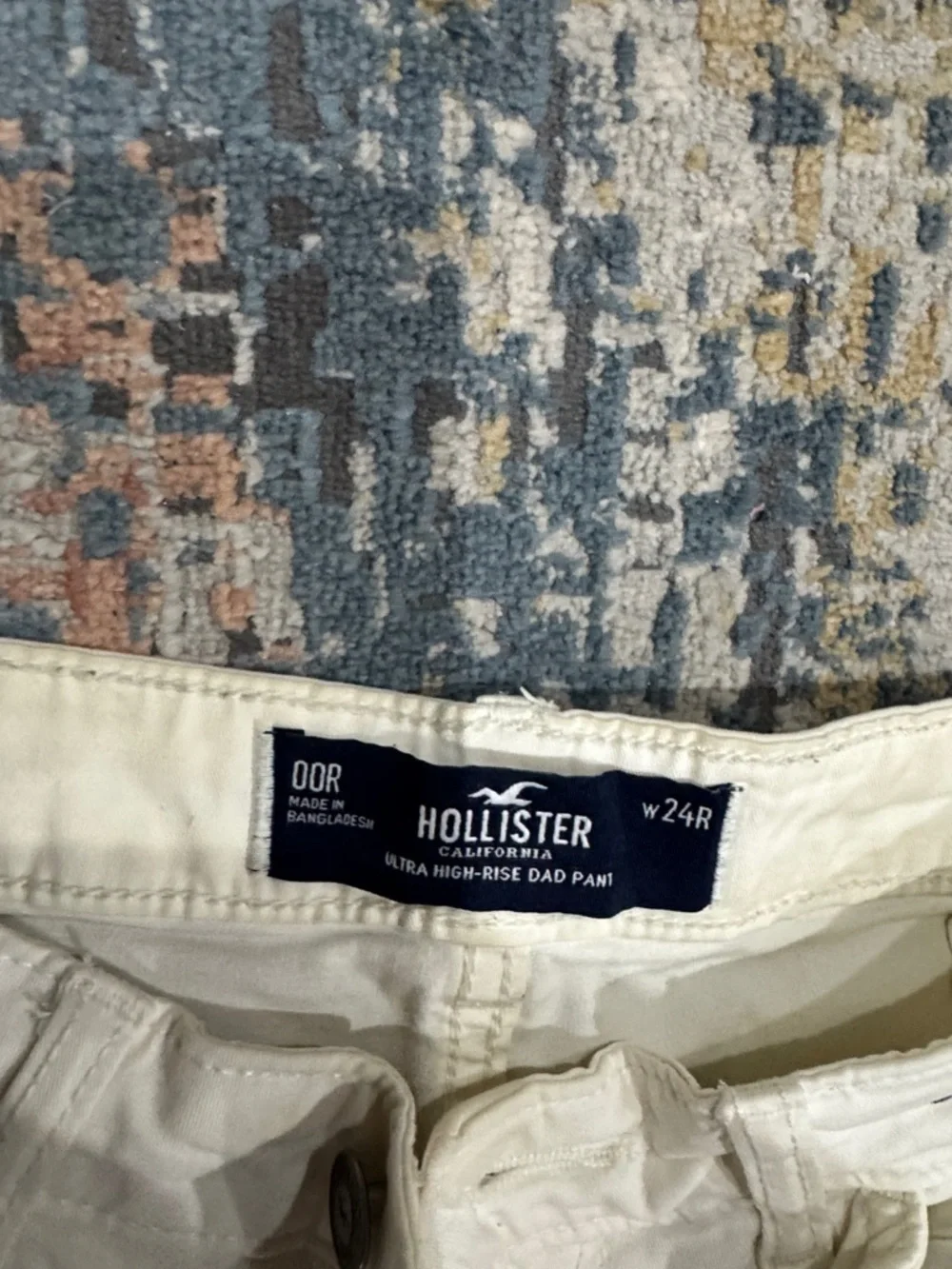Hollister Women White Cargo Pants size 00 - Picture 2 of 4